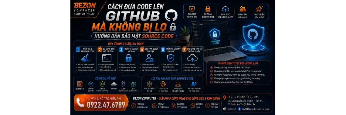 Cách Đưa Code Lên GitHub Mà Không Bị Lộ: Hướng Dẫn Bảo Mật Source Code