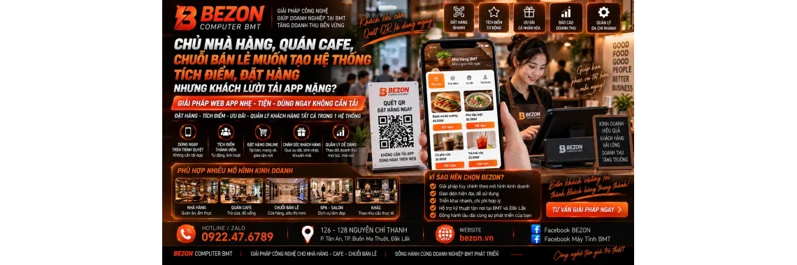 Chủ nhà hàng, quán cafe, chuỗi bán lẻ muốn tạo hệ thống tích điểm, đặt hàng nhưng khách lười tải App nặng.