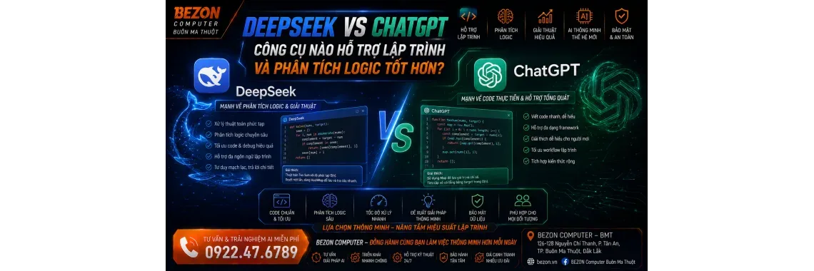 DeepSeek vs ChatGPT: Công Cụ Nào Hỗ Trợ Lập Trình Và Phân Tích Logic Tốt Hơn?