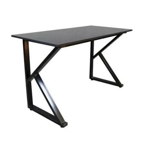 Bàn Gaming Chữ K 1m4 | Thép, Mặt bàn P1PB, Khung đen / Mặt đen