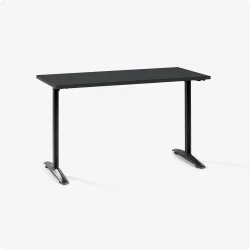 Bàn văn phòng HYPERWORK Core Desk 1m4 | Thép, Mặt bàn P1PB, Khung đen / Mặt đen