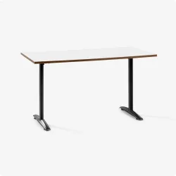 Bàn văn phòng HYPERWORK Core Desk 1m2 | Thép, Mặt bàn P1PB, Khung đen / Mặt trắng