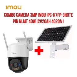 Combo camera 3MP Imou IPC-K7FP-3HOTE + Pin NLMT 40W12V20AH 4020A1
