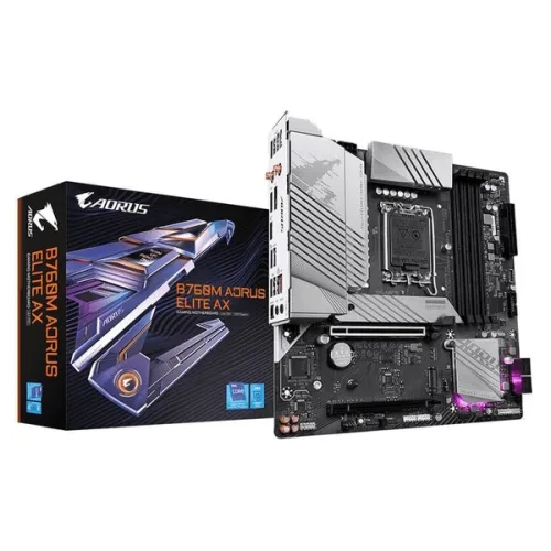 Mainboard Gigabyte B760M AORUS Elite AX Wifi DDR5 | LGA 1700, mATX, 4 khe RAM