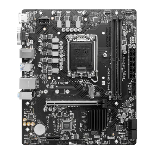 Mainboard MSI PRO B760M-E DDR4 QSD | Intel B760, Socket 1700, mATX, 2 khe DDR4