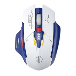 Chuột gaming INPHIC F9 Gundam Chính Hãng | Wireless, 2400 DPI, 90g, Trắng Xanh