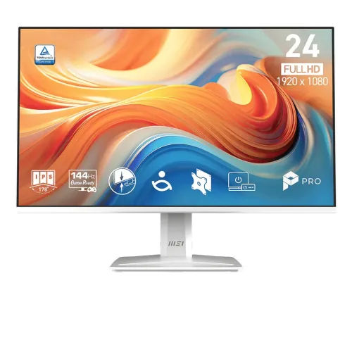 Màn hình Văn phòng MSI PRO MP243W E14 Trắng | 24 inch, Full HD, IPS, 144Hz, Speaker