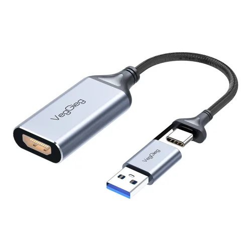 Cáp chuyển HDMI to Type C - USB VEGGIEG VZ632 | 2 in 1