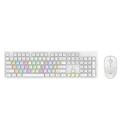 Combo phím chuột giả cơ gaming FD G9500P | Có dây, Fullsize, Membrane, RGB Rainbow, White