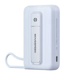 Sạc dự phòng từ tính Movespeed MSP16 22.5W | 10000mAh, Đế dựng, Tích hợp Type C, Blue