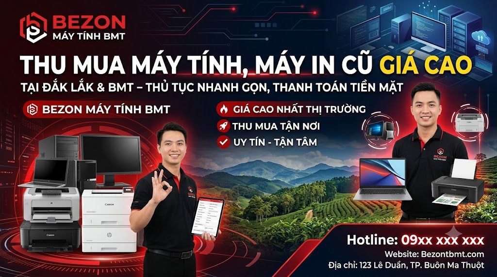 Thu mua máy tính , máy in cũ giá cao tại Đắk Lắk