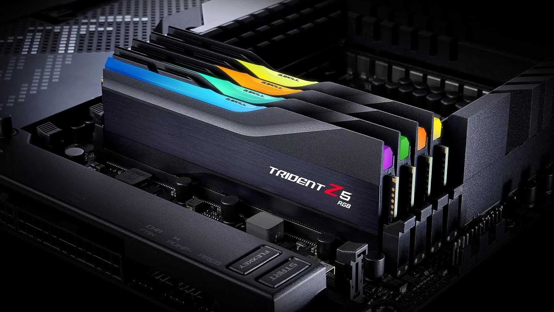 RAM PC Gskill Trident Z5 RGB 16GB DDR5 6000MHz – Hiệu năng cao, RGB nổi bật, tương thích Intel và AMD